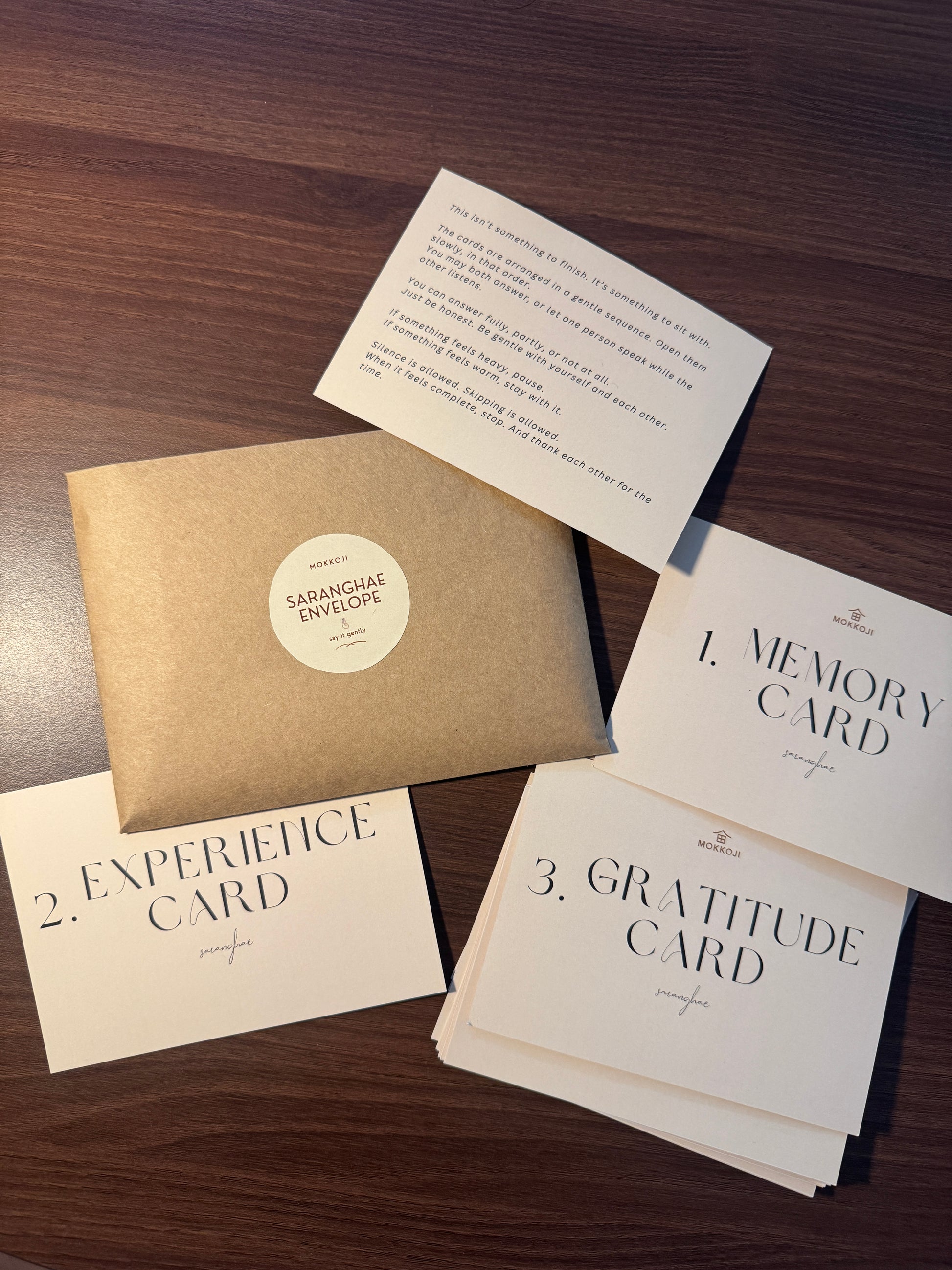 Saranghae envelope cards